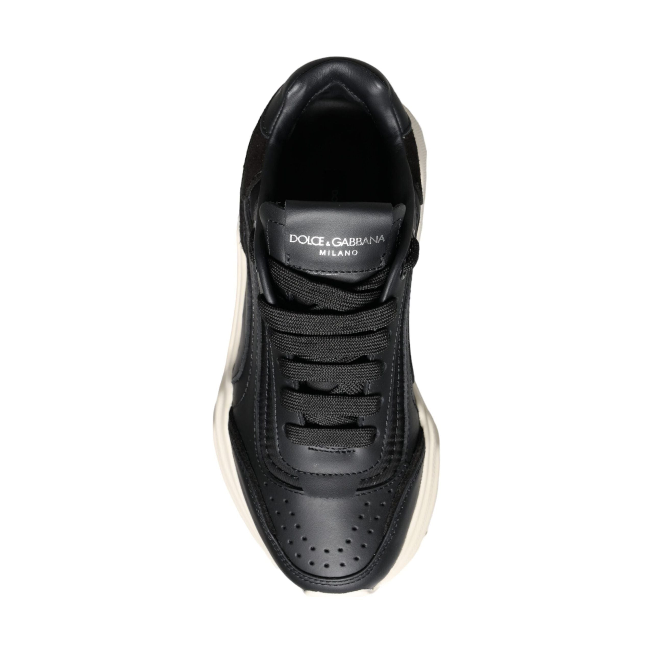 Black White DAYMASTER Leather Sneakers Shoes