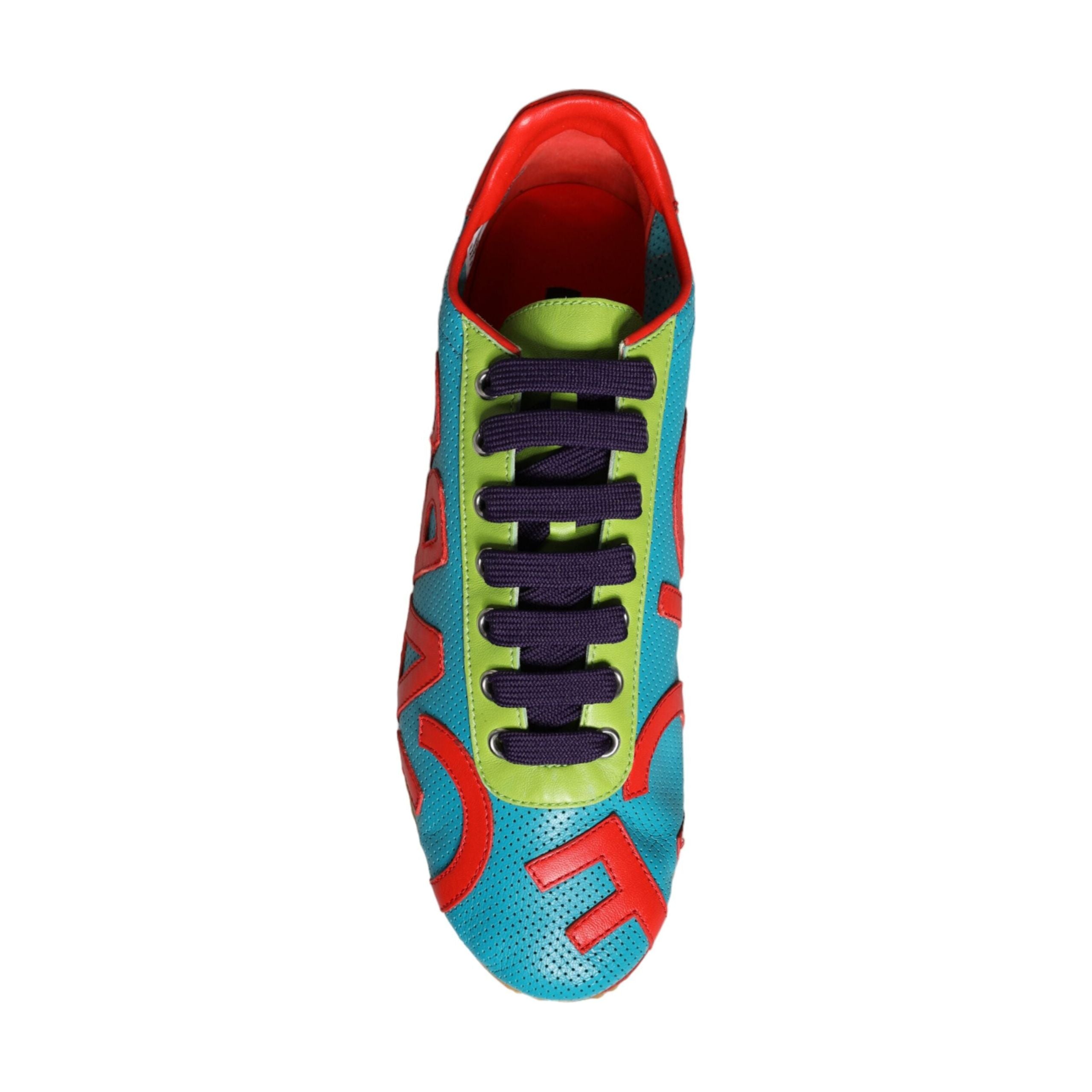 Multicolor Leather Logo Casual Sneakers Shoes