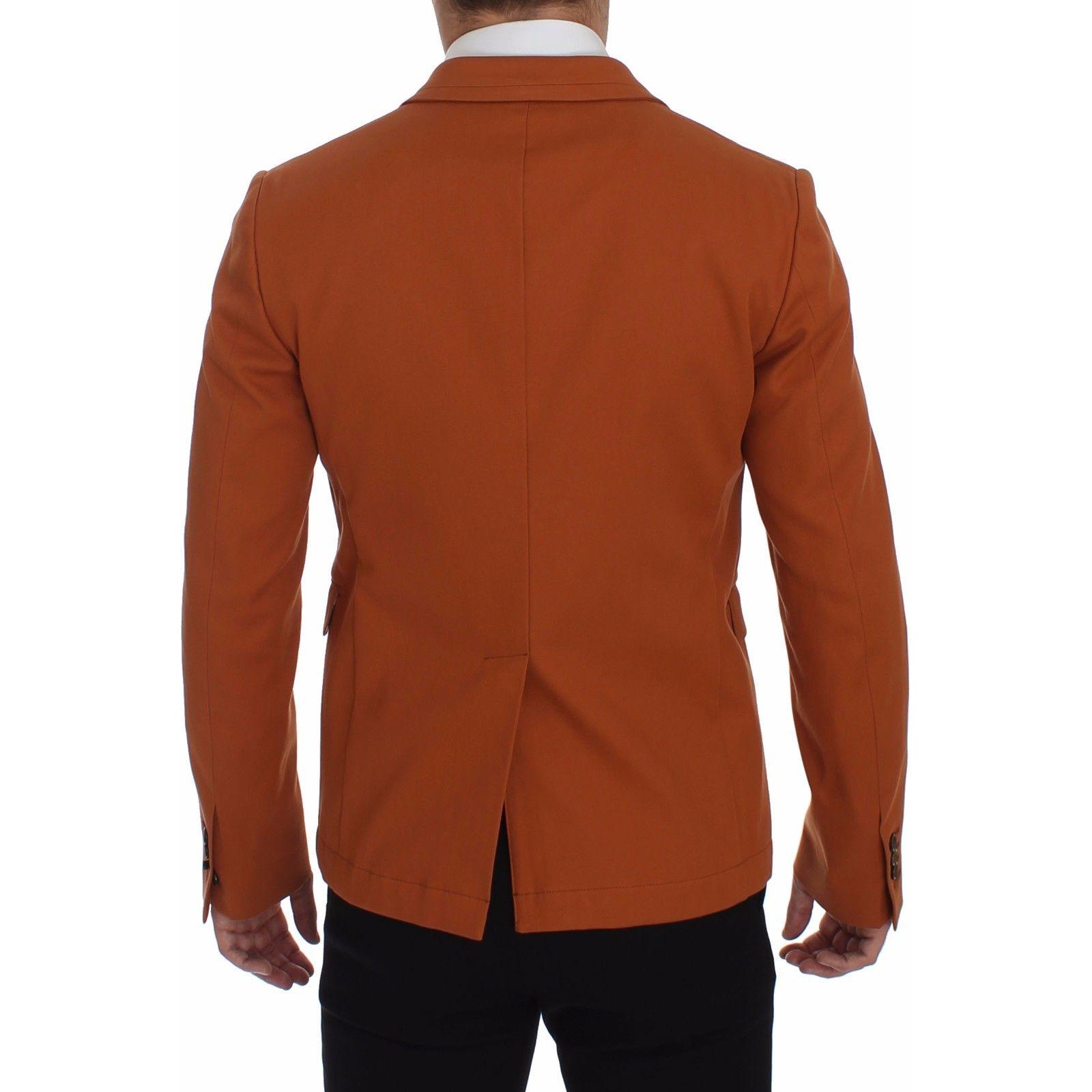 Elegant Orange Casual Cotton Blend Blazer