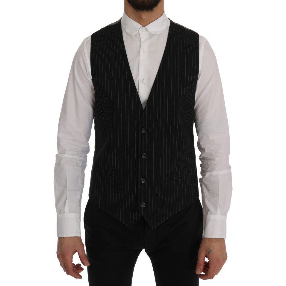 Sleek Striped Waistcoat Vest