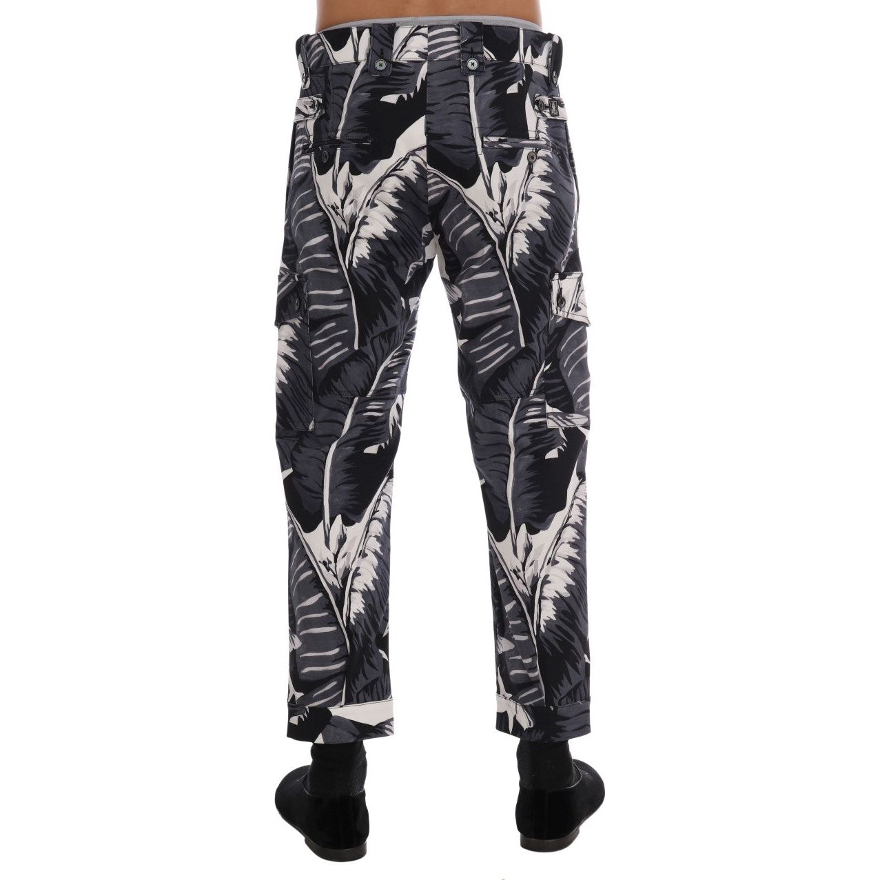 Elegant Capri Casual Pants in Banana Leaf Print