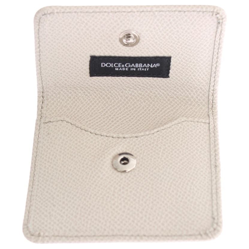 Sleek White Leather Condom Case Wallet