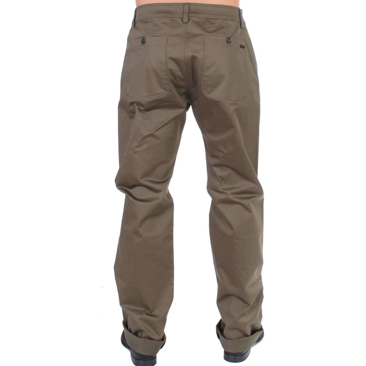 Elegant Green Comfort Straight Fit Pants