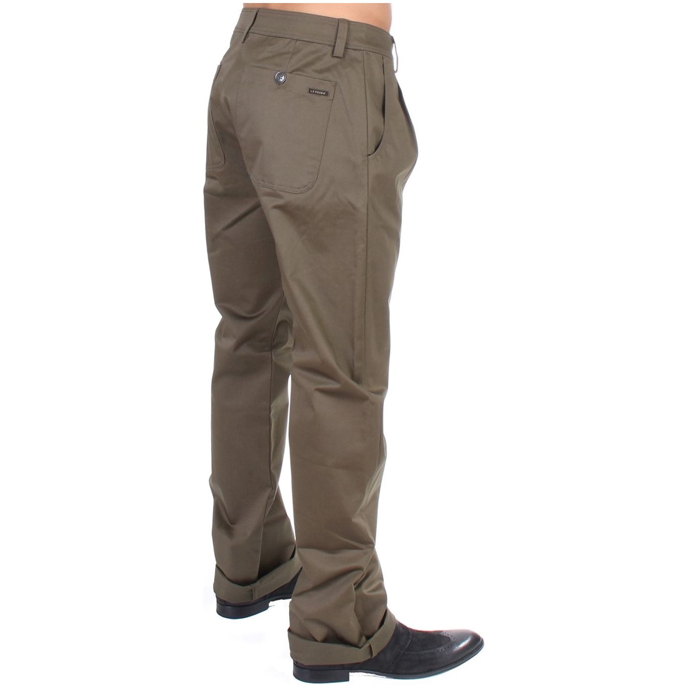 Elegant Green Comfort Straight Fit Pants