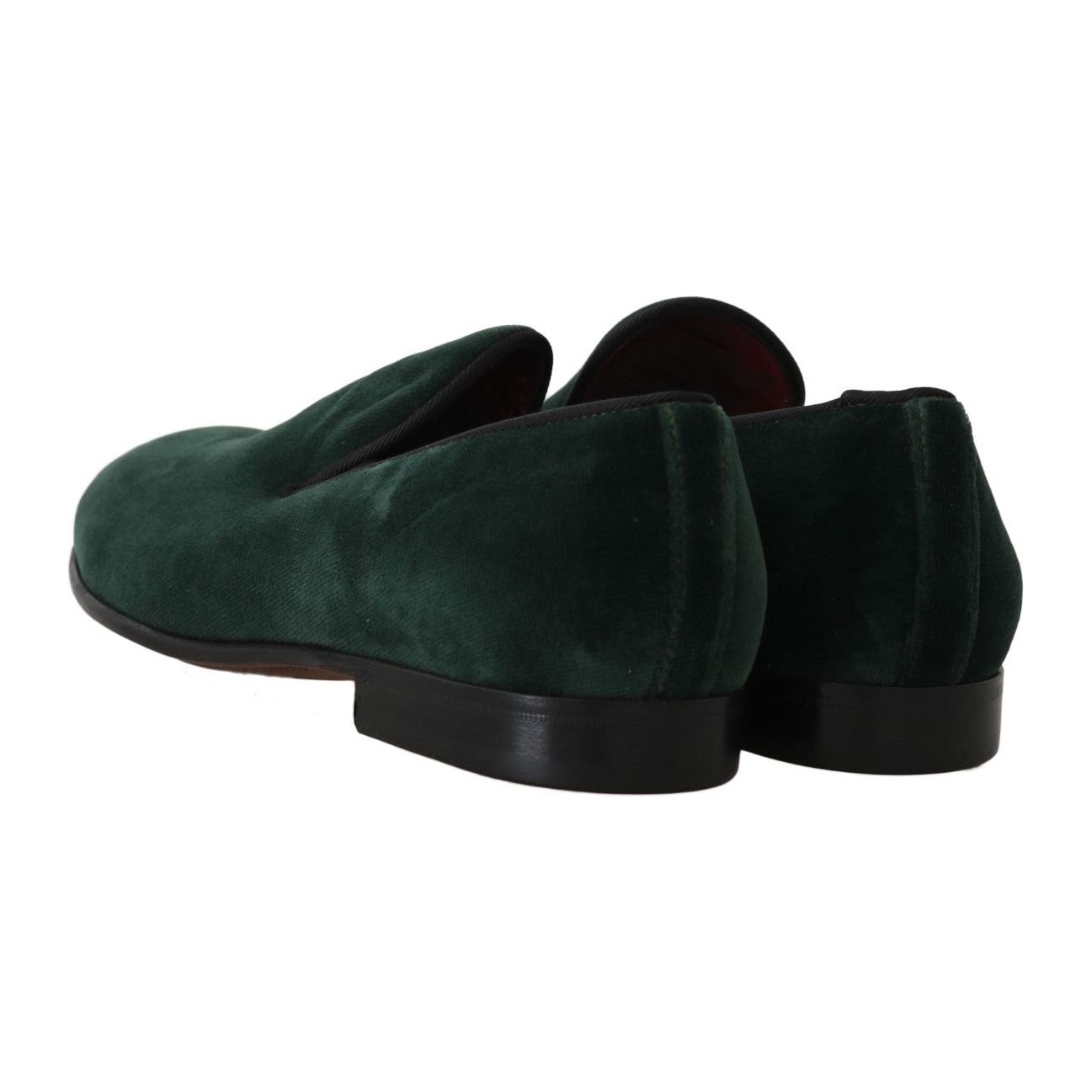 Elegant Green Suede Slip-On Loafers