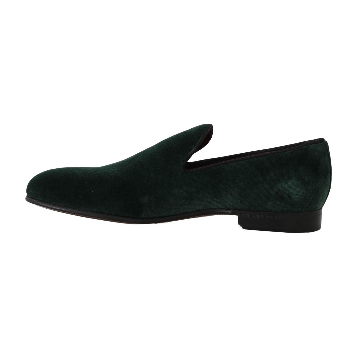 Elegant Green Suede Slip-On Loafers