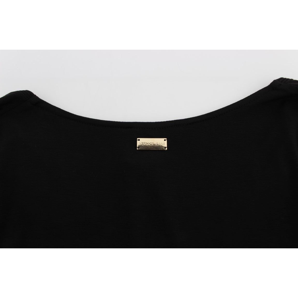 Elegant V-Neck Black Viscose Blend Sweater