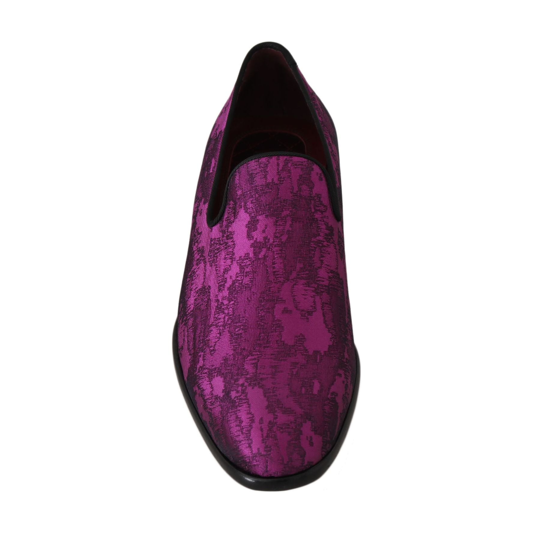 Elegant Silk-Wool Blend Loafers in Purple