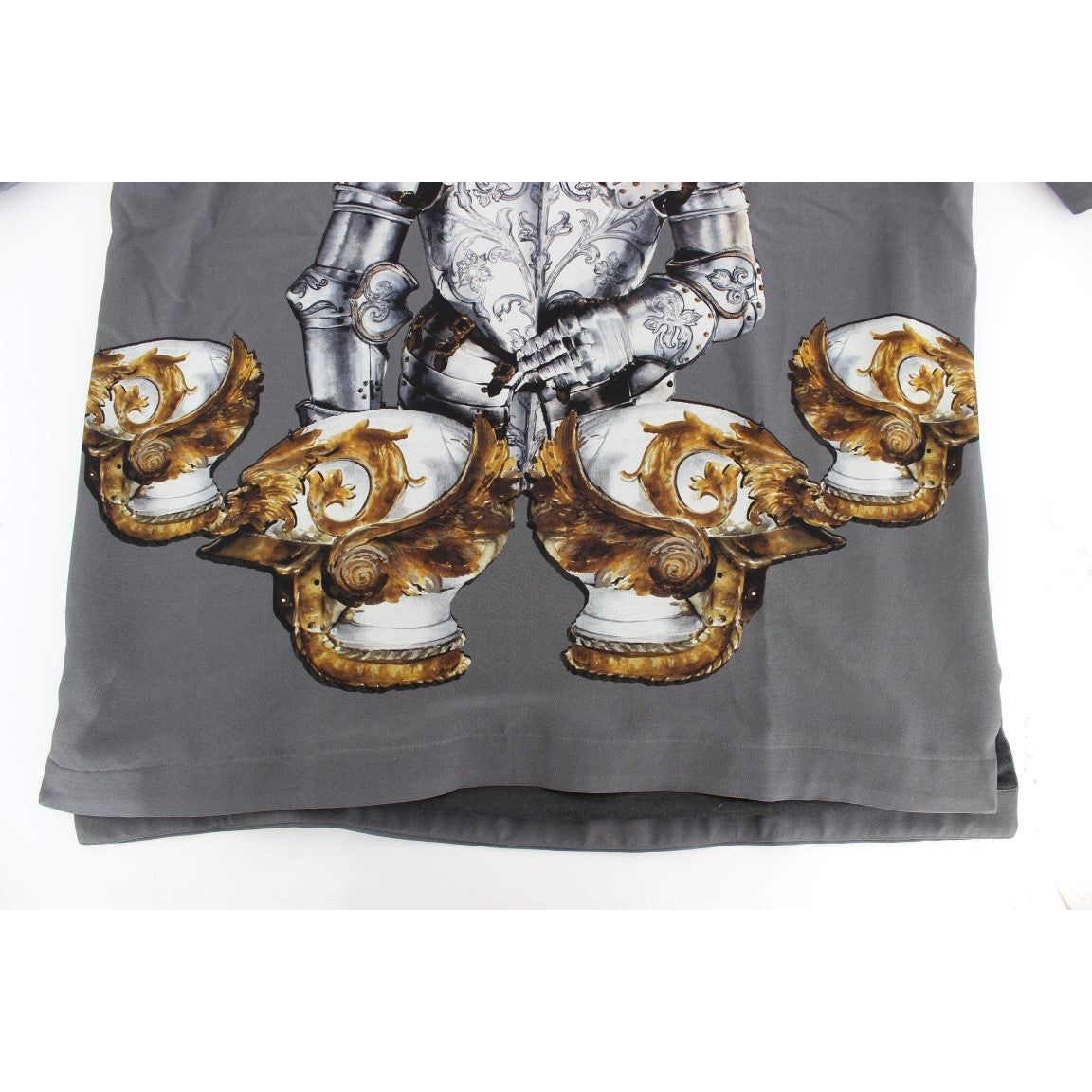 Enchanted Sicily Silk Blouse with Knight Print