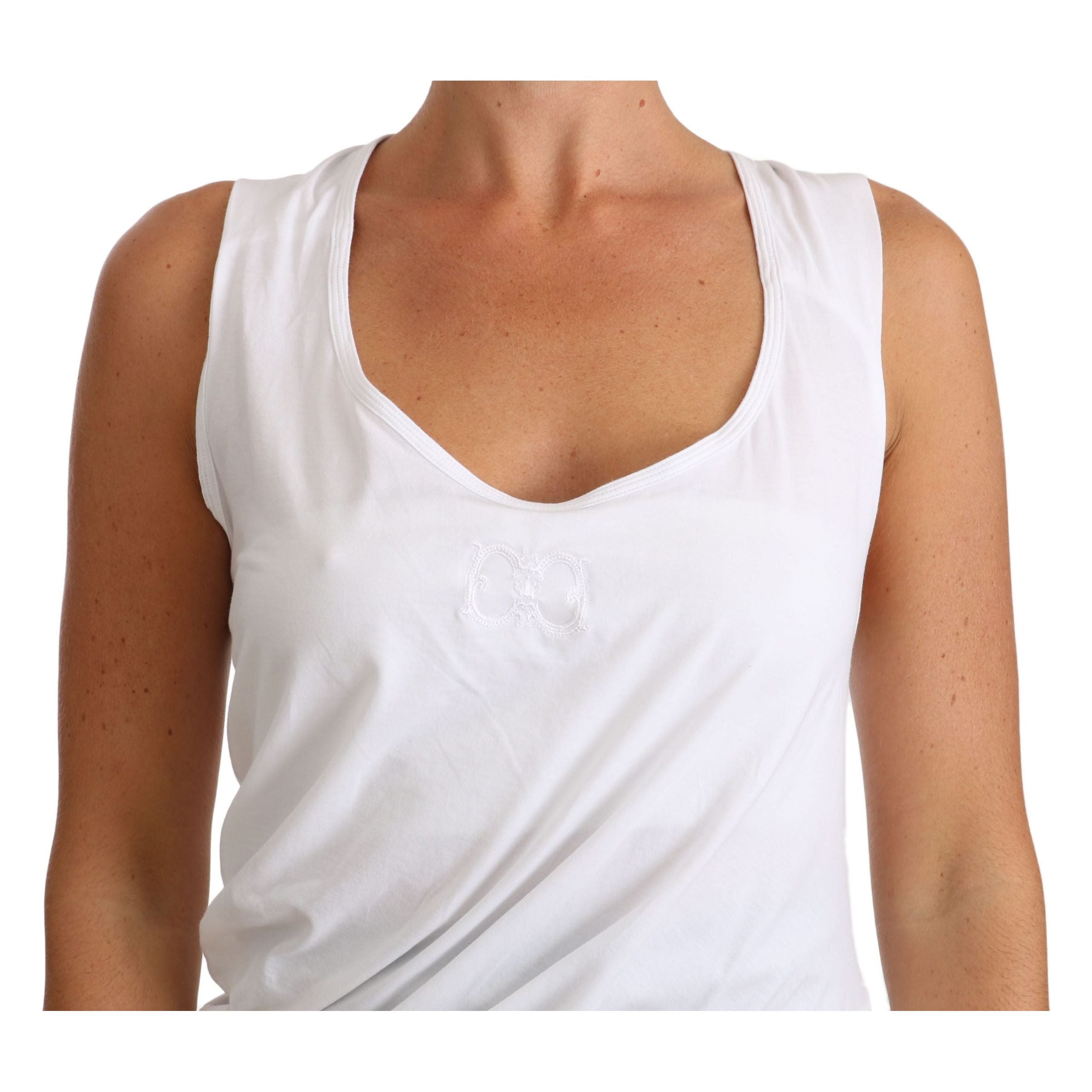 Elegant White Tie Back Tank Top Tee