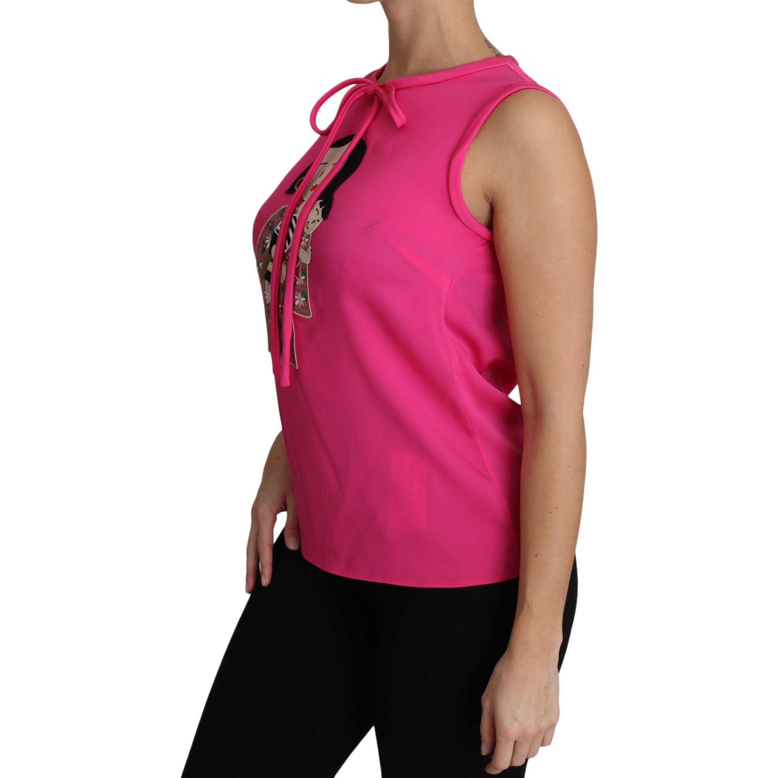 Elegant Pink Silk Family Tank Top Shirt