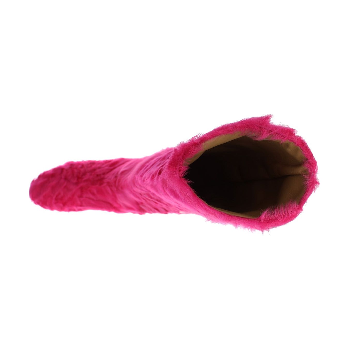 Elegant Pink Lambskin Fur Boots