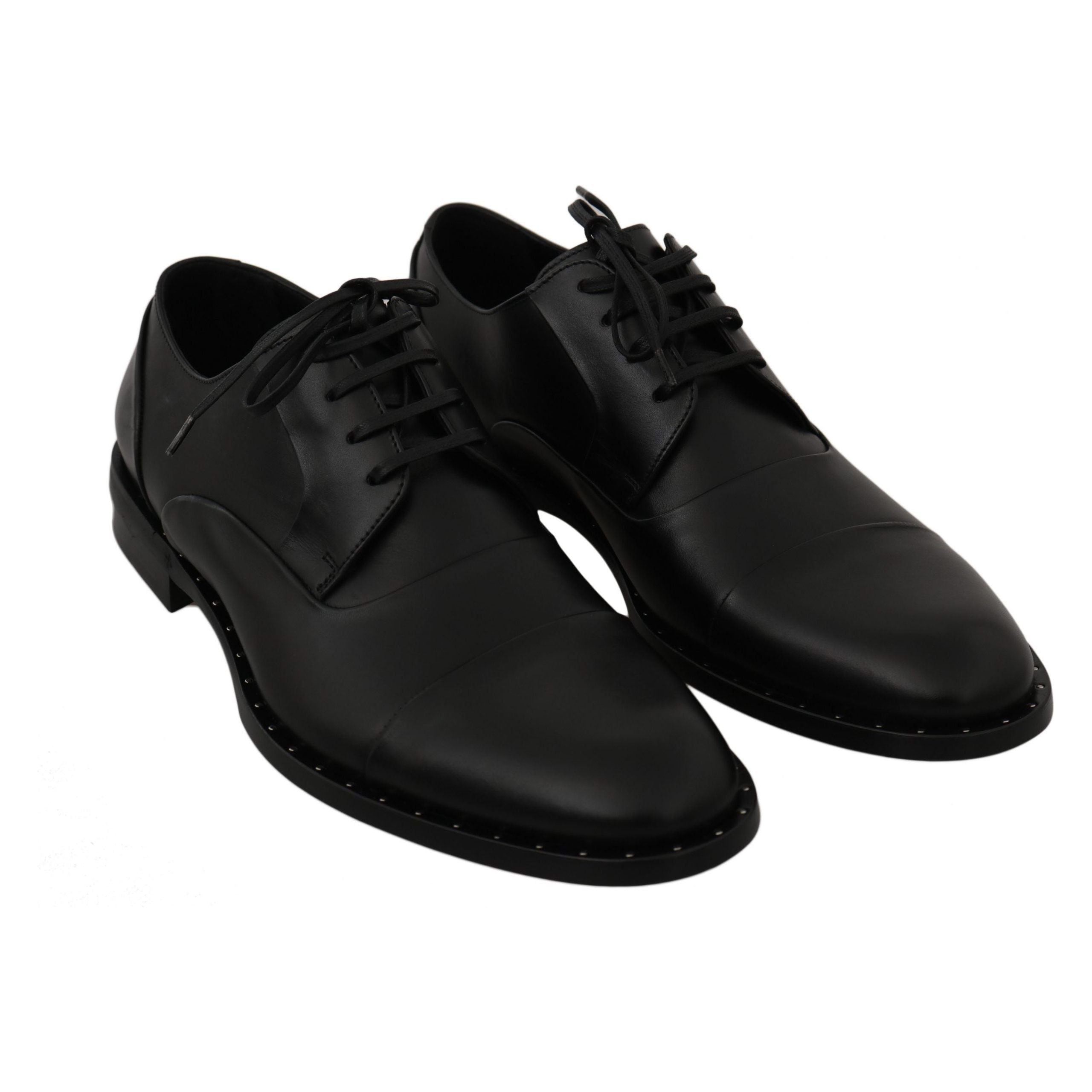 Sleek Black Leather Formal Dress Shoes