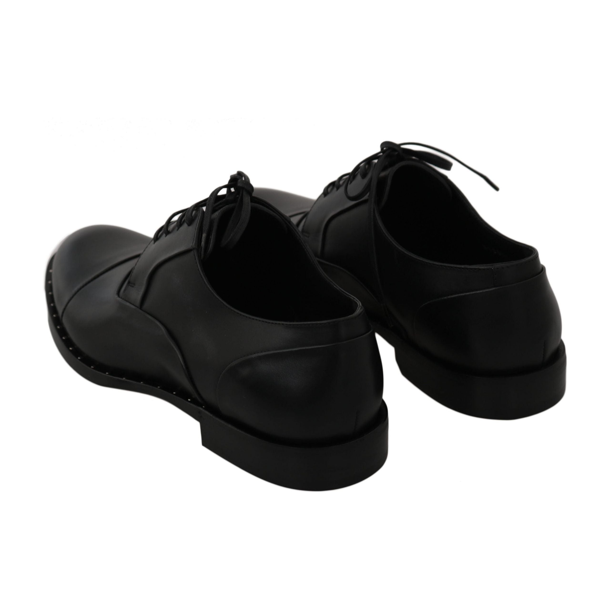 Sleek Black Leather Formal Dress Shoes