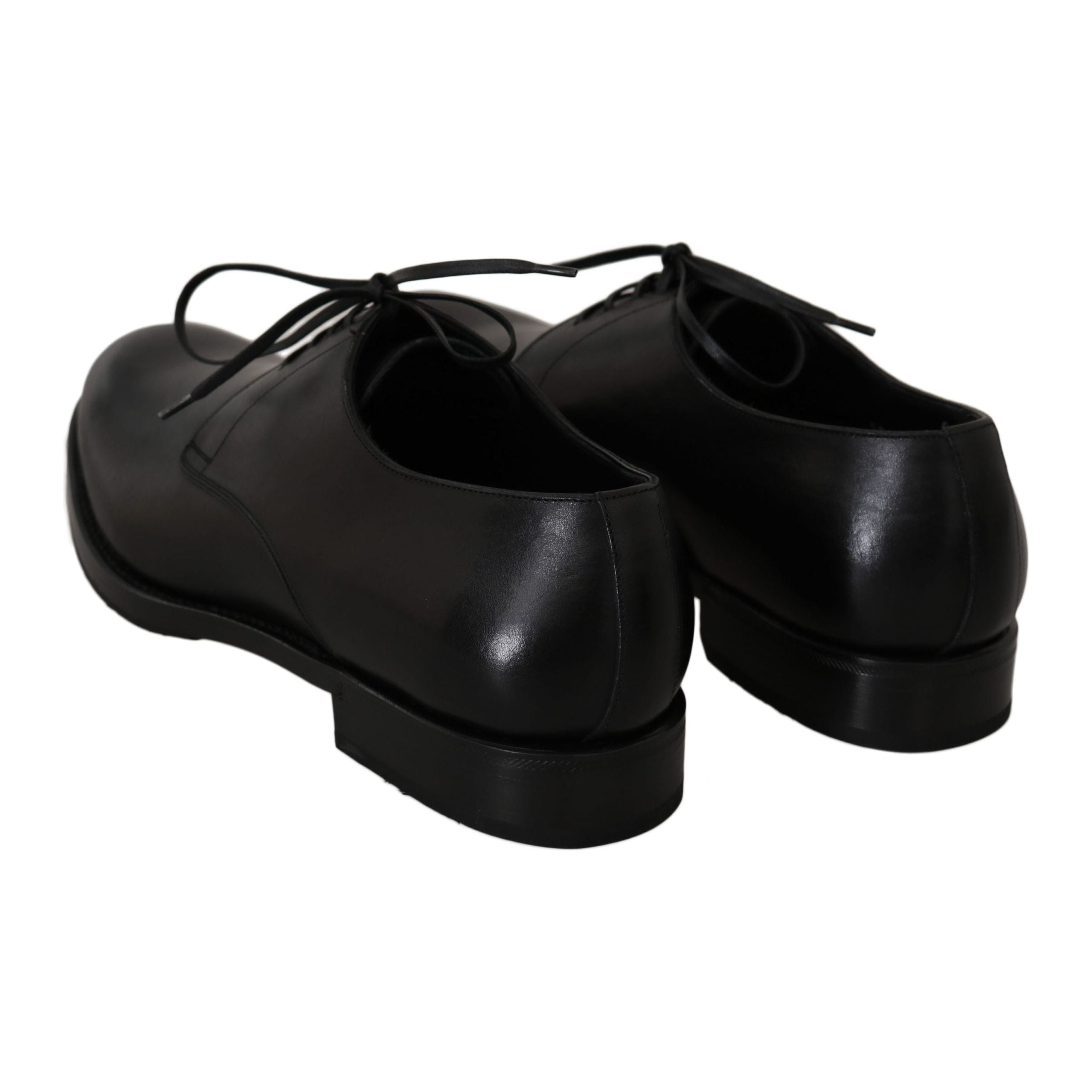 Elegant Black Leather Derby Dress Shoes