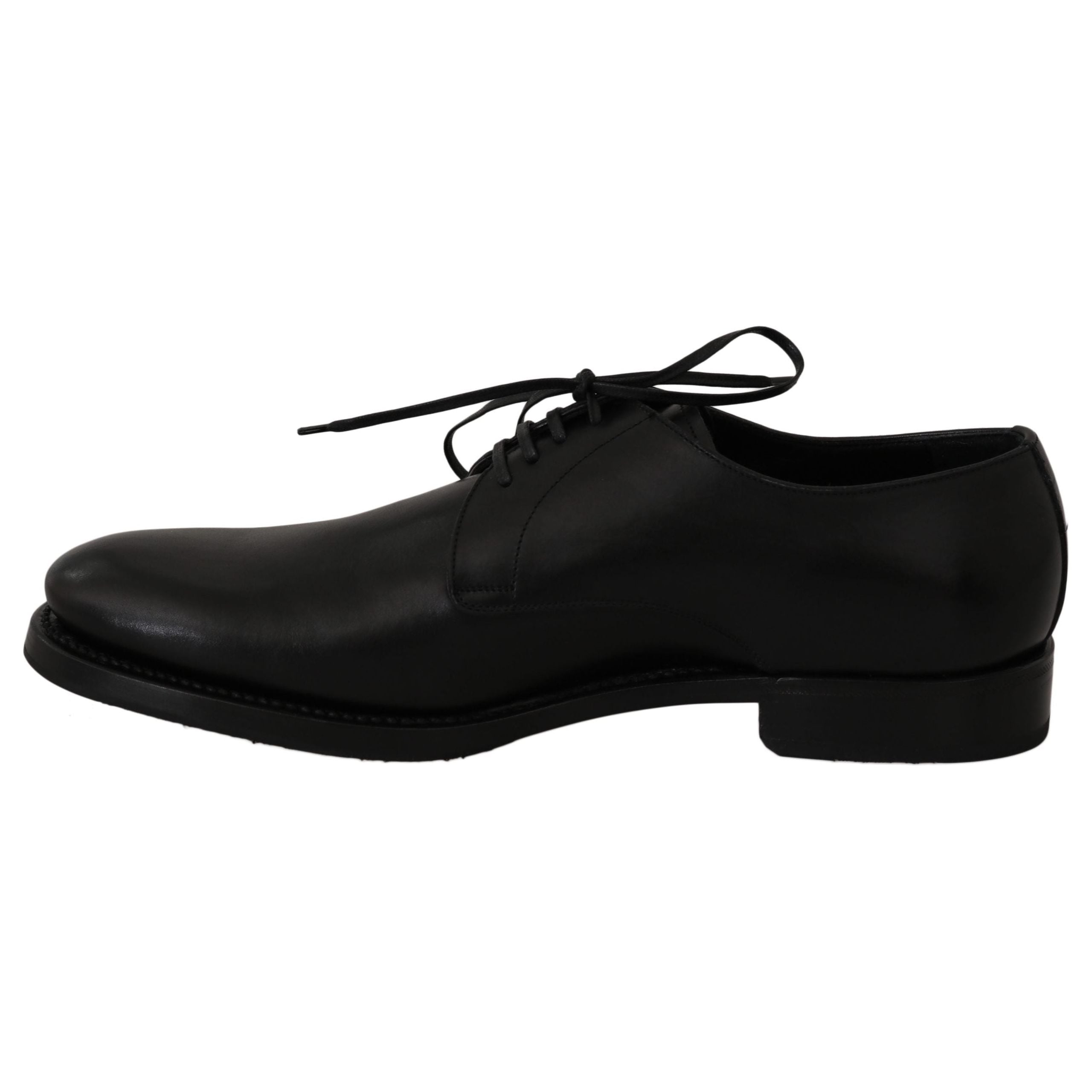 Elegant Black Leather Derby Dress Shoes