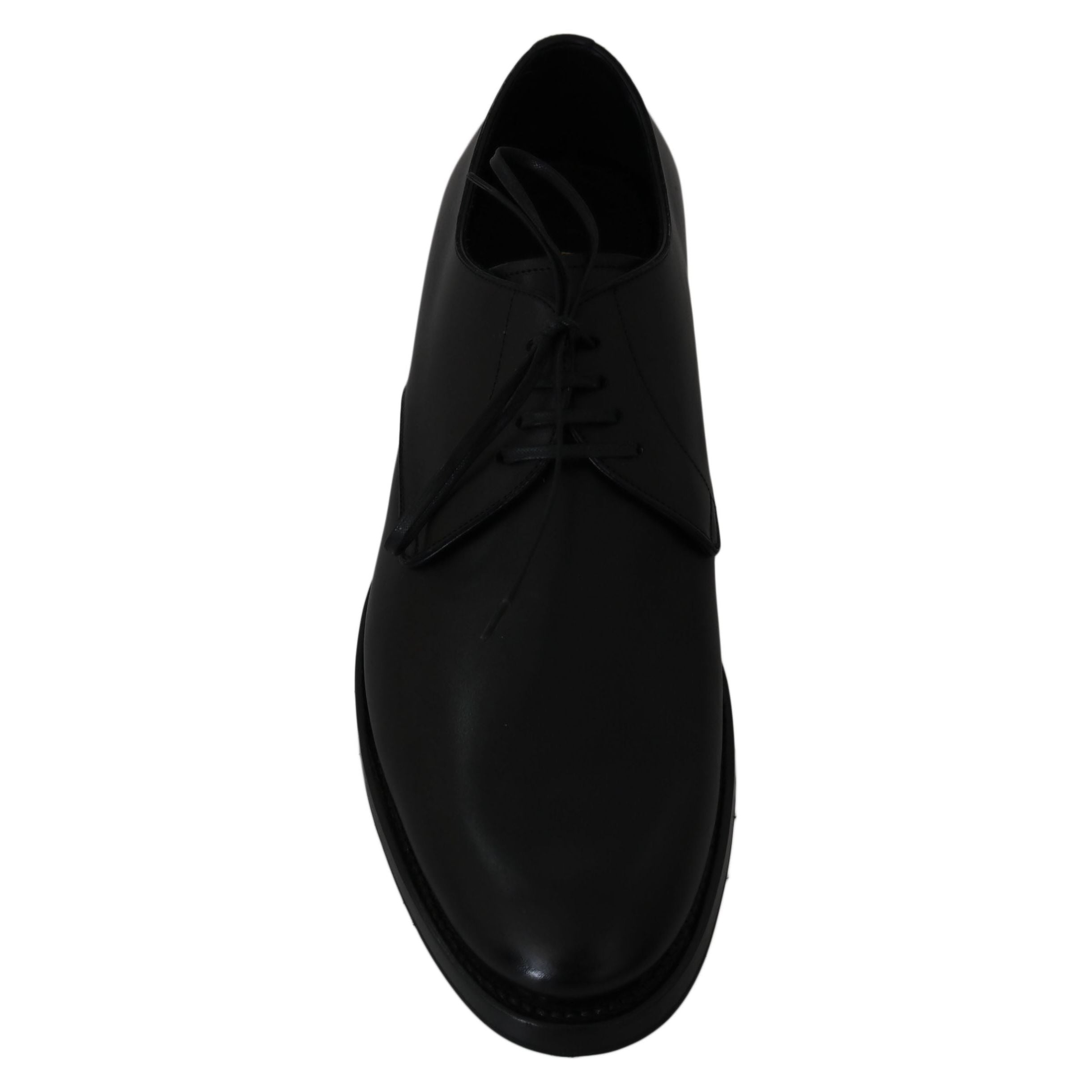 Elegant Black Leather Derby Dress Shoes