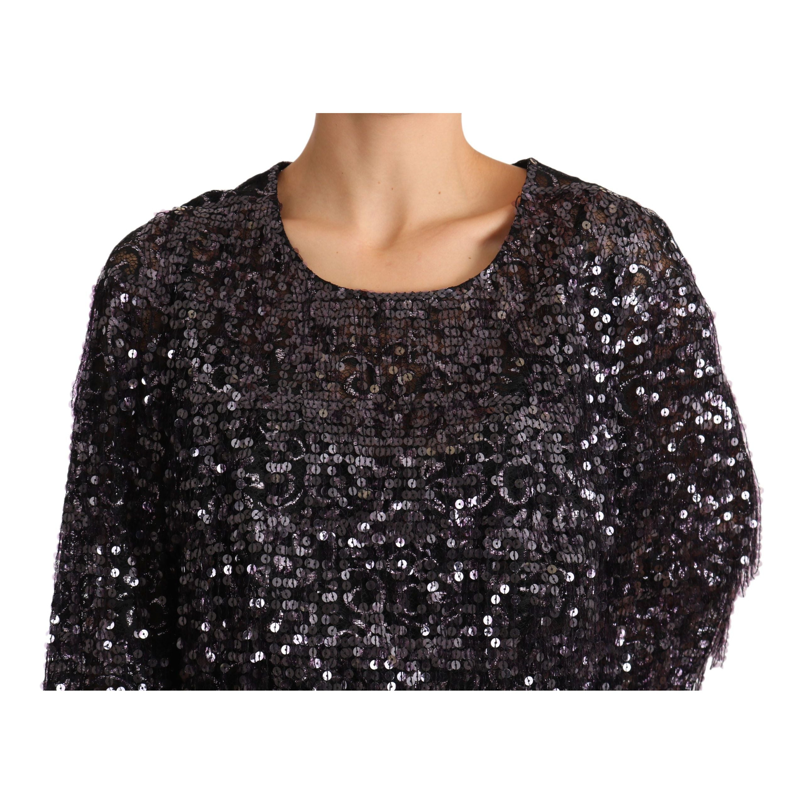 Sequined Shift Midi Dress – Timeless Elegance