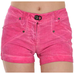 PLEIN SUD Chic Pink Mid Waist Mini Shorts