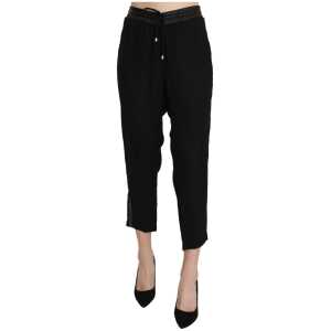 Guess Chic High Waist Cropped Pants in Elegant Black