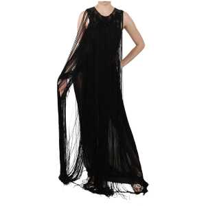 John Richmond Sheer Sequined Maxi Elegance Dress