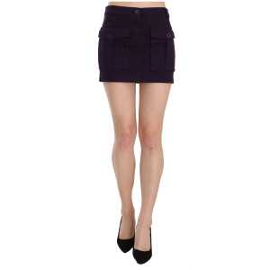 GF Ferre Elegant Purple High-Waist A-Line Mini Skirt