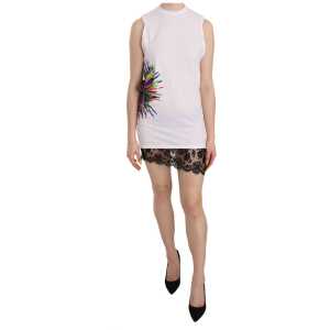 Dsquared² Chic White Sleeveless Tunic Dress