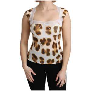 Roberto Cavalli Chic Leopard Lingerie Blouse Top