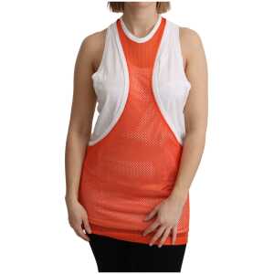 Dsquared² Elegant Sleeveless Cotton Tank in Orange