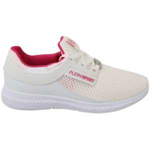 Philipp Plein Chic White Becky Sneakers with Pink Accents