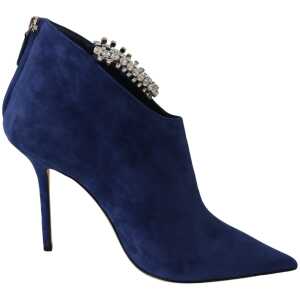 Jimmy Choo Pop Blue Crystal-Strap Heeled Boots