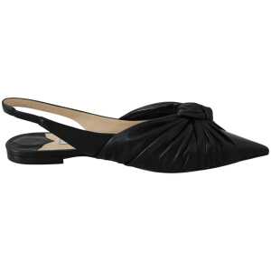 Jimmy Choo Elegant Pointed Toe Leather Flats