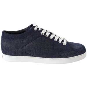 Jimmy Choo Chic Slip-On Blue Denim Suede Sneakers