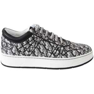 Jimmy Choo Glittering Slip-On Sneakers - Silver and Black