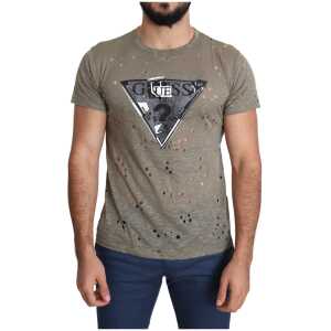 Guess Chic Brown Cotton Stretch T-Shirt