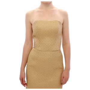 Andrea Incontri Exclusive Silk-Blend Beige Off-Shoulder Top