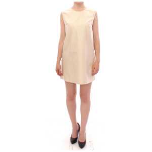 Andrea Incontri Elegant Beige Shift Sleeveless Dress