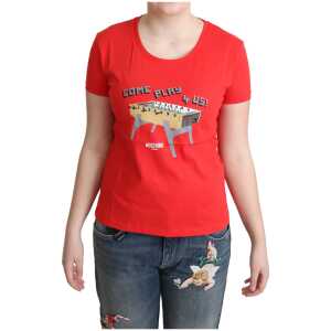 Moschino Chic Red Cotton Tee with Playful Print
