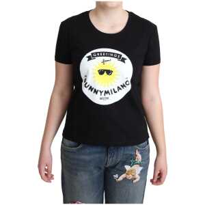 Chic Moschino Cotton Tee with Milano Print
