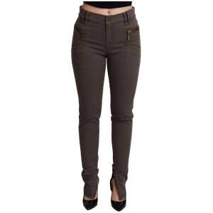 PLEIN SUD Chic Brown Slim-Fit Skinny Jeans