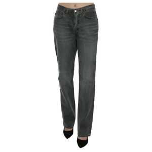 Just Cavalli Chic Gray Mid Waist Straight Leg Jeans
