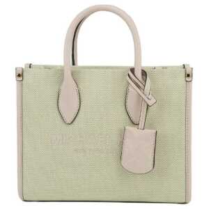 Michael Kors Mirella Small Powder Blush Canvas Shopper Crossbody Handbag Purse