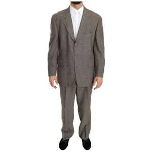 Fendi Elegant Light Brown Wool Men's Suit