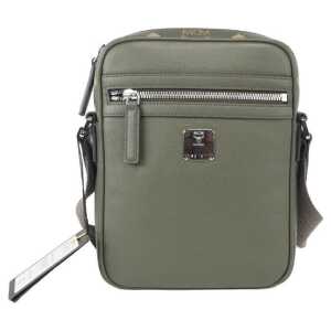 MCM Klassik Mini Sea Turtle Visetos Mixed Leather Multifunction Crossbody Bag Green