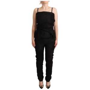 La Maison du Couturier Elegant Sleeveless Jumpsuit Dress in Black