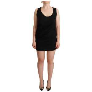 Roberto Cavalli Elegant Black Sheath Stretch Dress