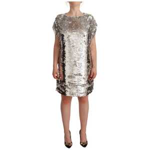 MSGM Elegant Sequined Boat Neck Mini Dress