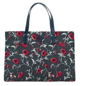 Tory Burch Medium Nylon Retro Batik Print Shoulder Tote Handbag