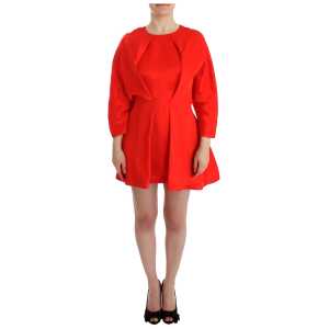 Fyodor Golan Radiant Red Linen Blend Artisan Dress