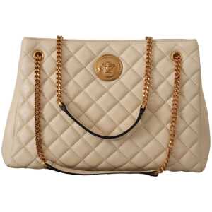 Versace Elegant Quilted Nappa Leather Tote